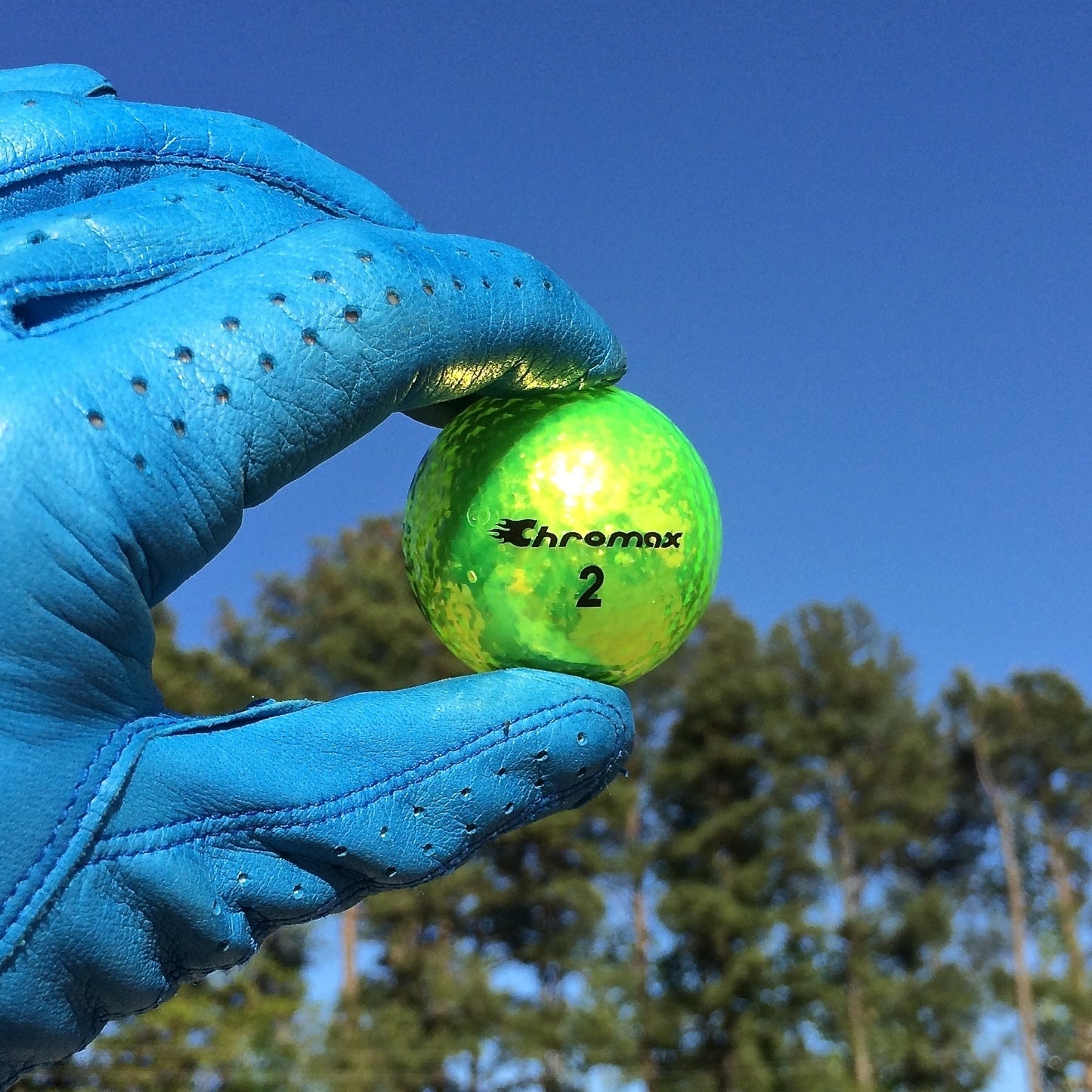 Green Neon Golf Balls - Chromax O.V. 3 Ball Tube