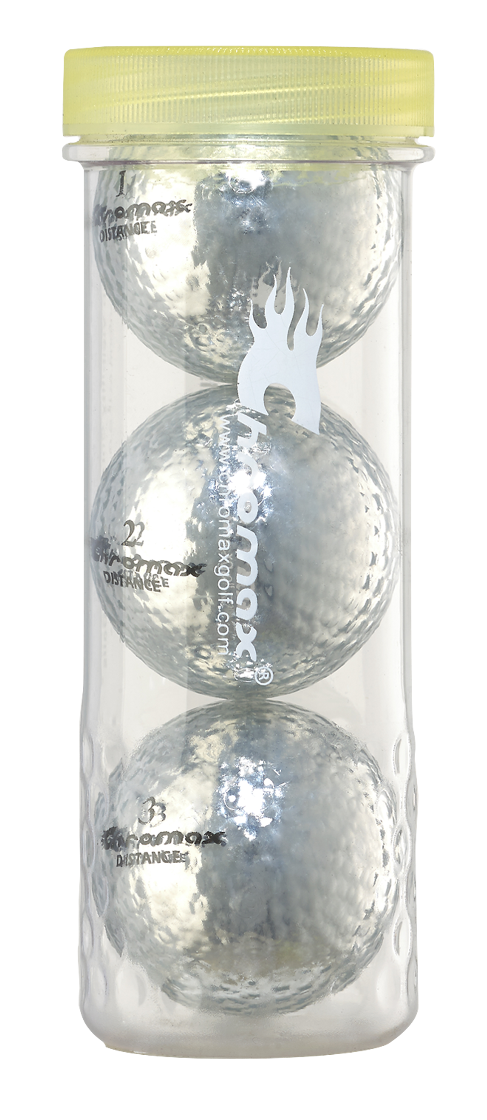 Silver Golf Balls - Chromax Distance 3 Ball Tube – Chromax Golf