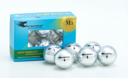 Chromax® Colored Silver Golf Balls - Metallic M5 6 Ball Pack